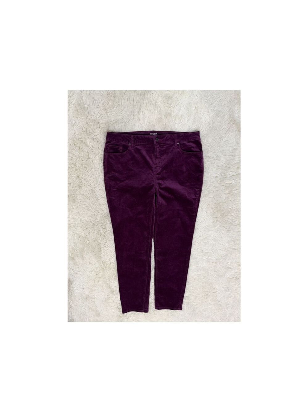 Chico’s Purple Plum Velvet Jeggings - Size 3R (16R)